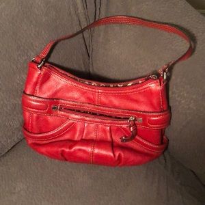 Red Leather Tignanello Bag